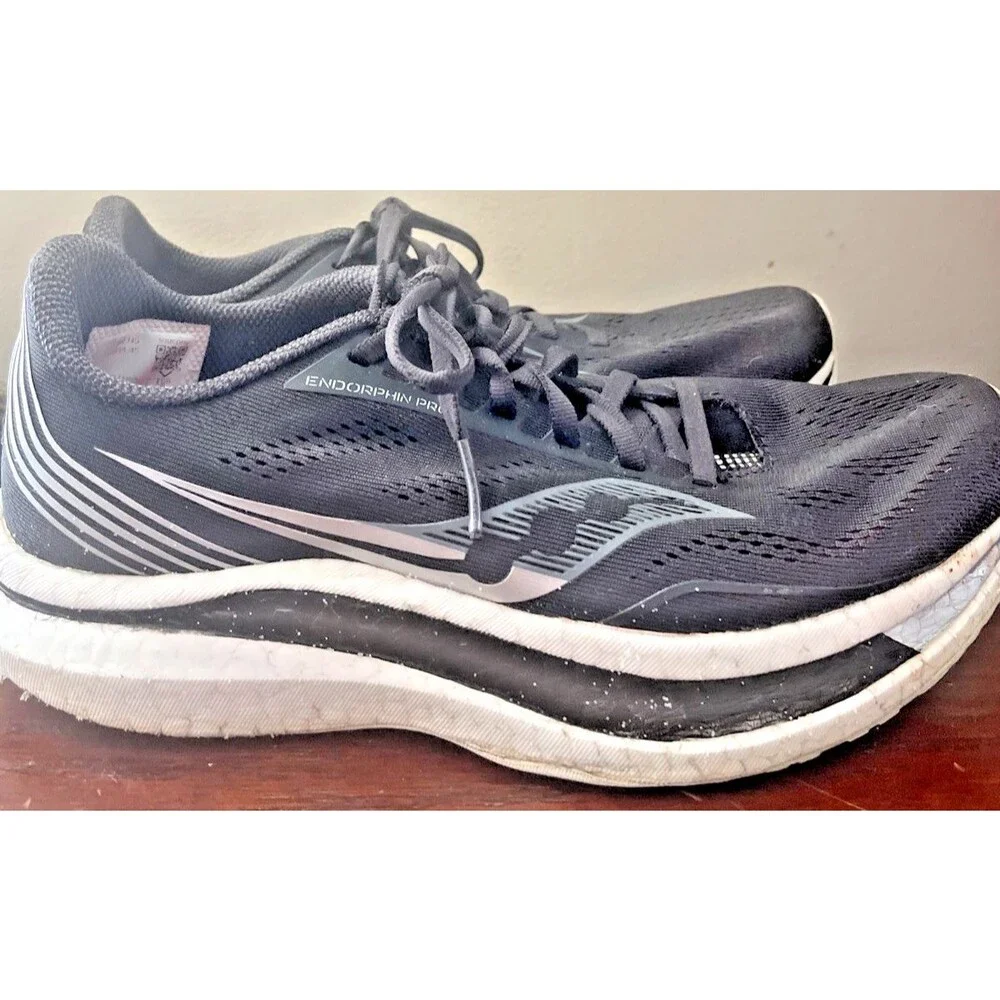 Saucony Endorphin Pro Women's Running Shoes Silver/Black/White, Size 8.5